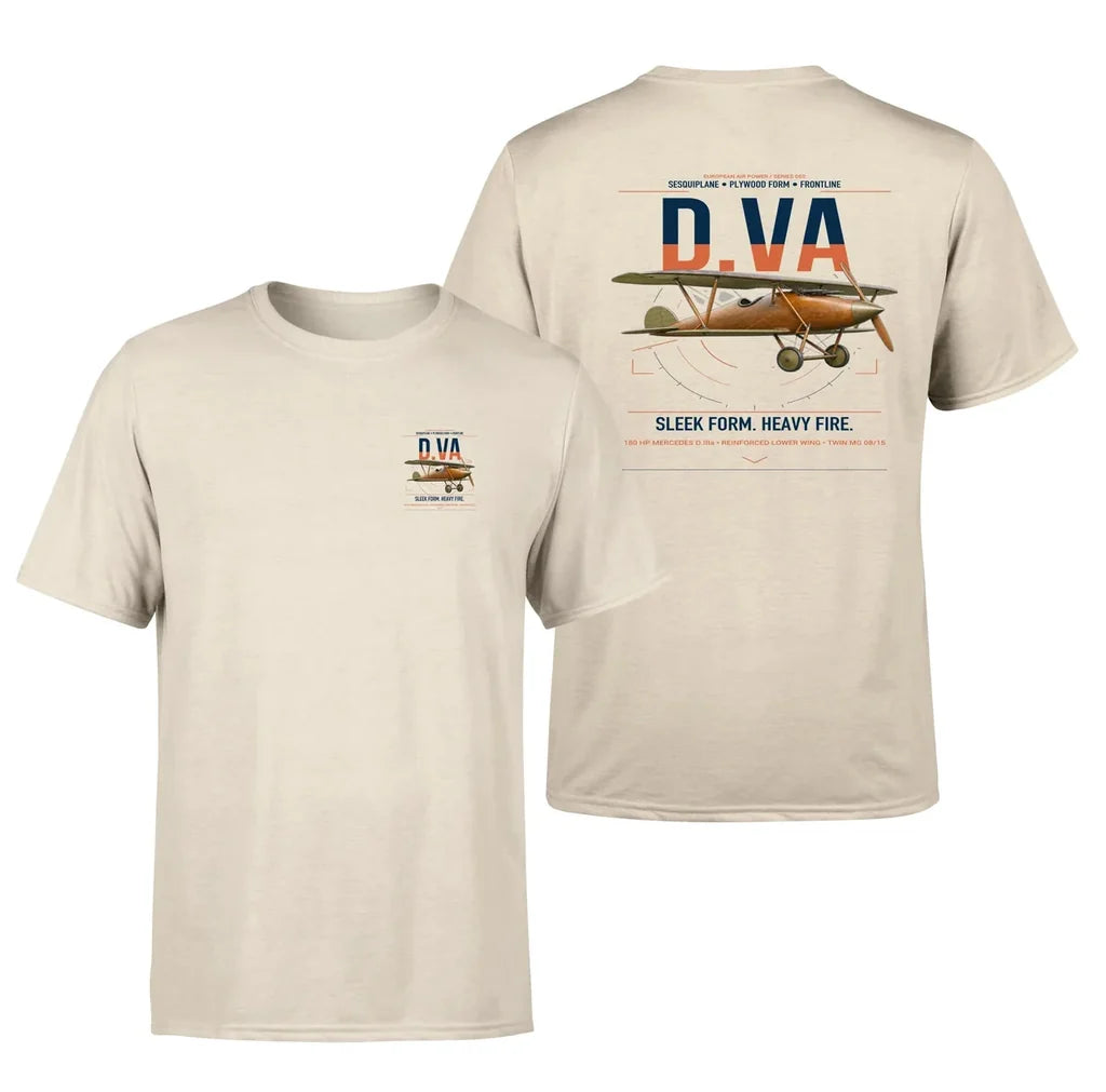 Albatros D.Va design on beige t-shirt, double-side print