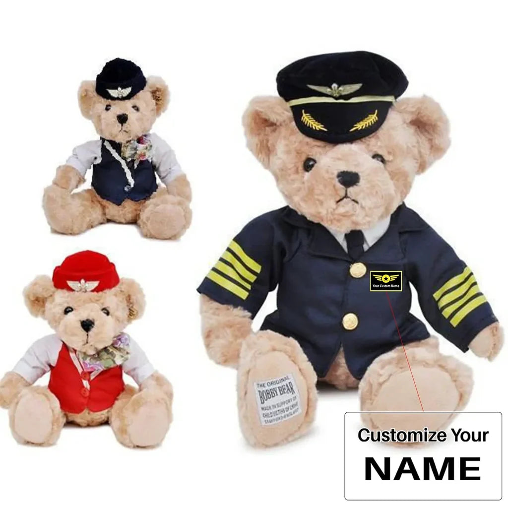 Customisable Teddy Bear & Cabin Crew Hat - view 3