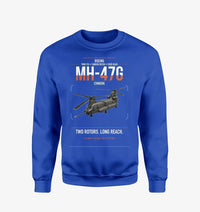 Thumbnail for Boeing MH-47G Chinook design on blue sweatshirt