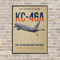 Thumbnail for KC-46A PEGASUS vertical canvas print - framed - beige background