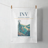 Thumbnail for Inverness Airport (INV) design on white towel