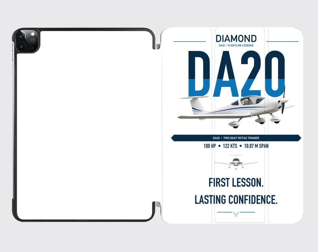 Diamond DA20 design on white ipad tablet case