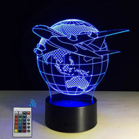 Thumbnail for Customisable Airplane Shape 3D Lamp - view 12