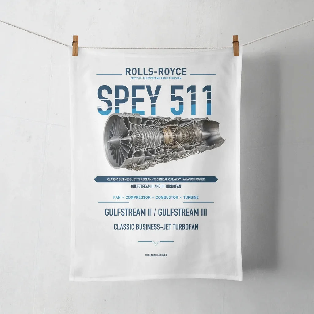 SPEY 511 design on white towel