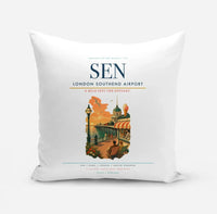 Thumbnail for London Southend Airport (SEN) design on white pillow
