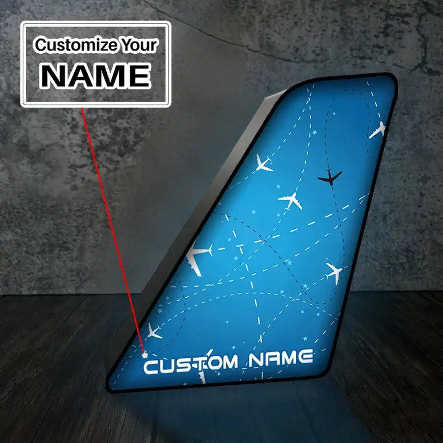 Customisable Travelling with Aircraft 3D Lamp - view 2