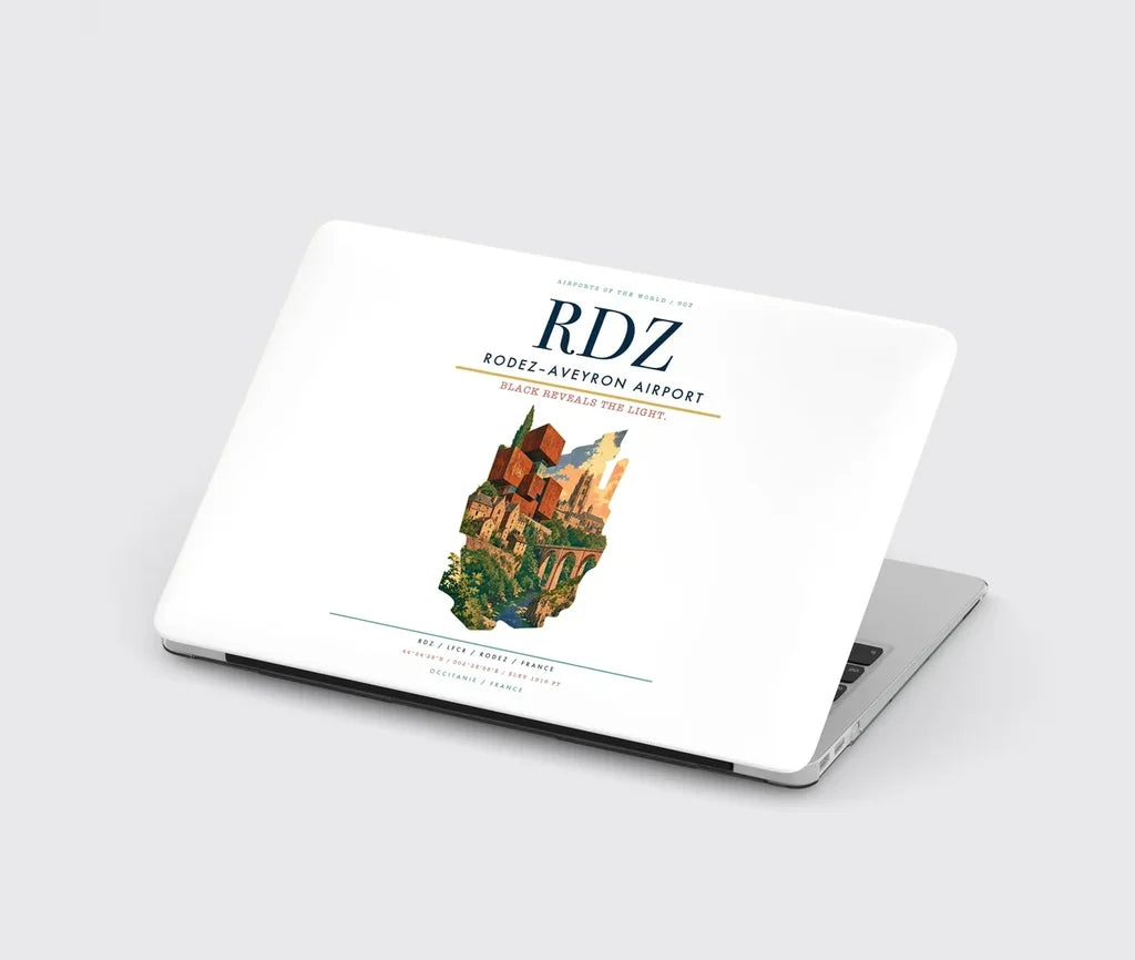 Rodez–Aveyron Airport (RDZ) design on white MacBook case