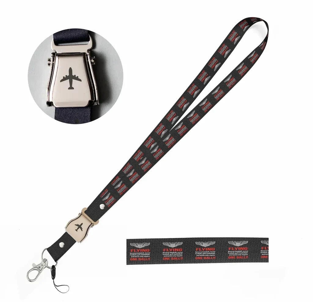 Flying One Ball seat belt lanyard - black