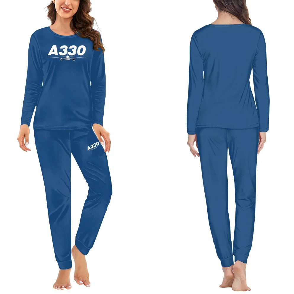 Super Airbus A330 women pajamas - Blue