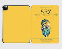 Thumbnail for Seychelles International Airport (SEZ) design on yellow ipad tablet case