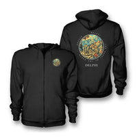 Thumbnail for DELPHI - Badge - Zipped Hoodie - Black