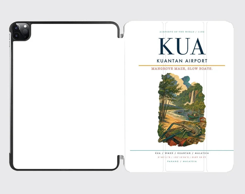 Kuantan Airport (KUA) design on white ipad tablet case