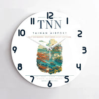 Thumbnail for Tainan Airport (TNN) design on white no frame wall clock