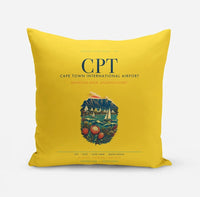 Thumbnail for Cape Town International Airport (CPT) design on yellow pillow