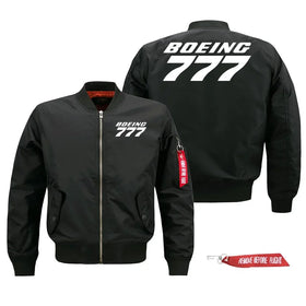 Boeing 777 Text Pilot Jackets (Customizable)