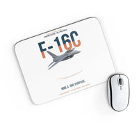 Thumbnail for F-16C Fighting Falcon Nine G One Purpose design on white rectangle mouse pad