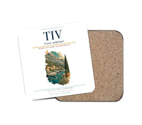 Thumbnail for Tivat Airport (TIV) design on white 1 piece coaster