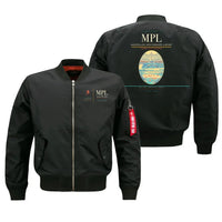 Thumbnail for Montpellier–Méditerranée Airport (MPL) design on black bomber jacket