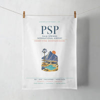 Thumbnail for Palm Springs International Airport (PSP) design on white towel