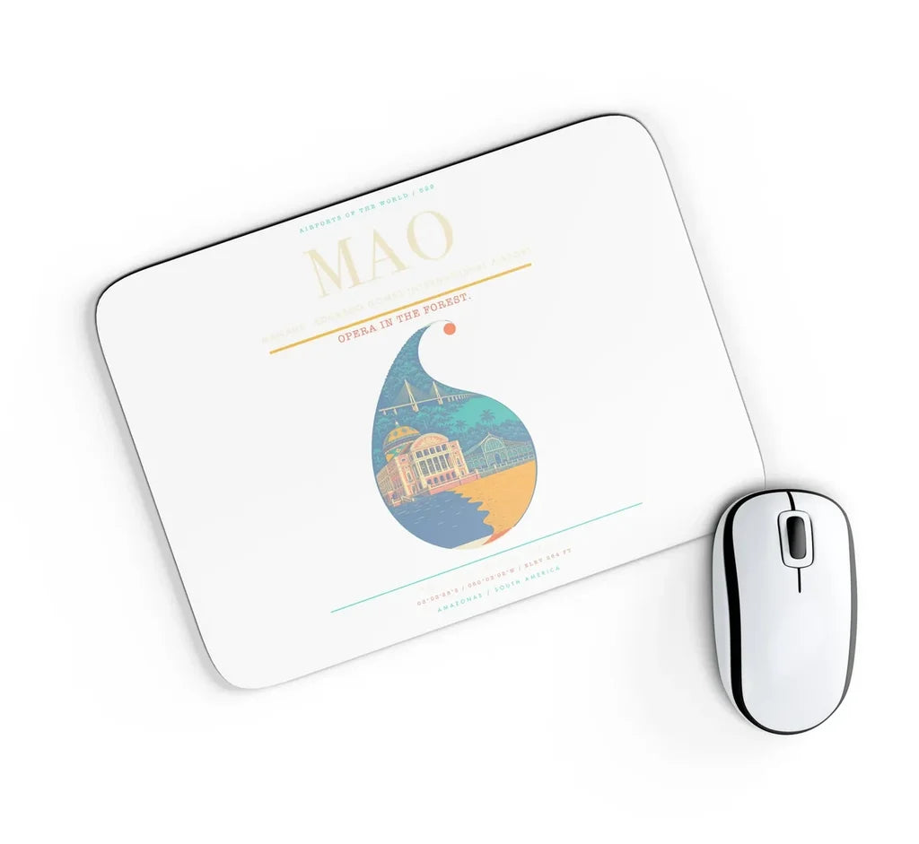Manaus - Eduardo Gomes International Airport MAO Mouse-Pad Rectangle - White