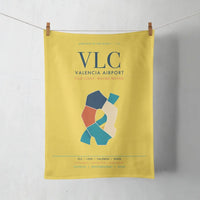 Thumbnail for Valencia Airport (VLC) design on yellow towel