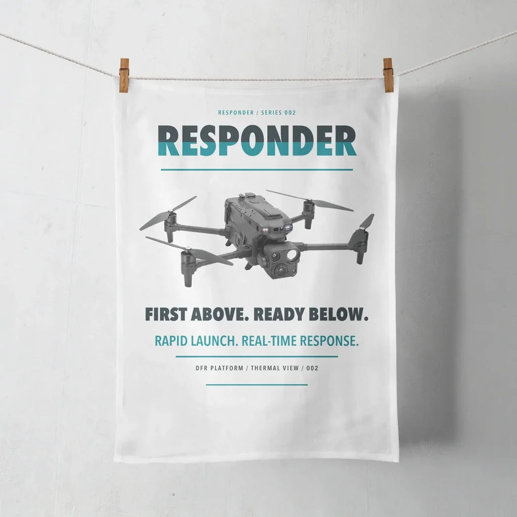 BRINC Responder design on white towel