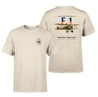 Thumbnail for Sopwith Camel F.1 design on beige t-shirt, double-side print