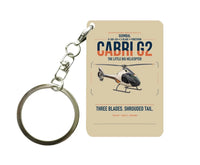 Thumbnail for Guimbal Cabri G2 design on beige designed key chain, double-side print