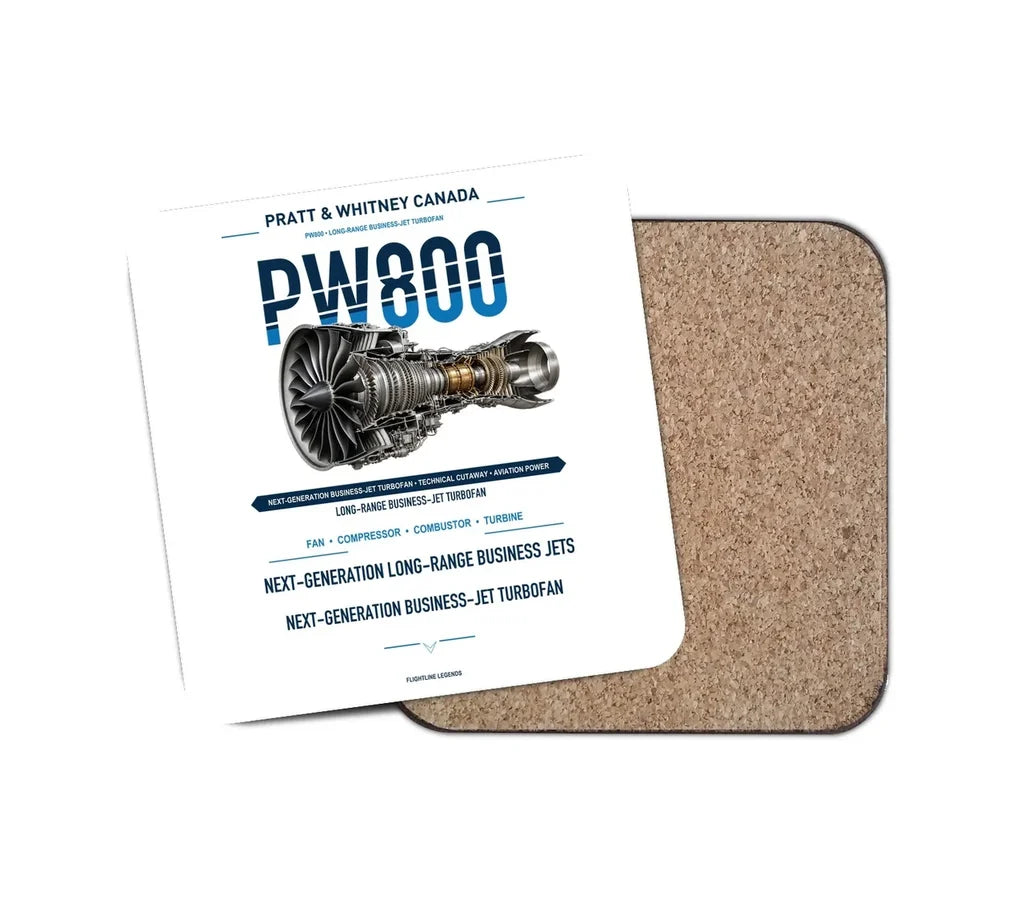 PW800 design on white 1 piece coaster