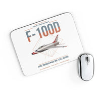 Thumbnail for F-100D Super Sabre design on white rectangle mouse pad