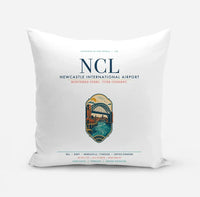 Thumbnail for Newcastle International Airport (NCL) design on white pillow