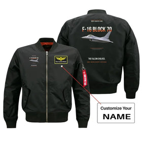 F-16 Block 70 The Falcon Evolves Bomber Jacket