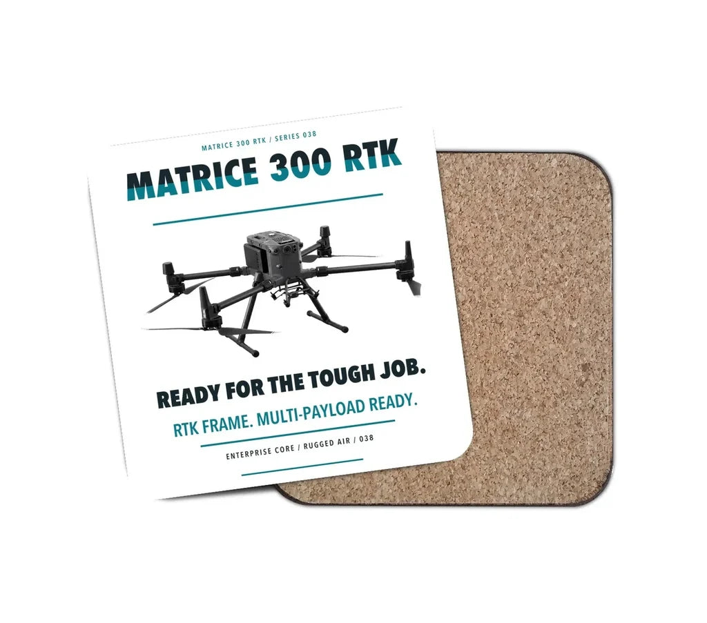 DJI Matrice 300 RTK design on white 1 piece coaster