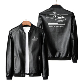 Pilot In Progress (Helicopter) PU Leather Jackets