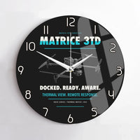 Thumbnail for DJI Matrice 3TD design on black no frame wall clock