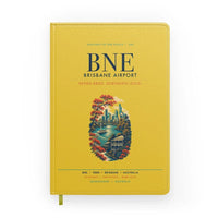 Thumbnail for Brisbane Airport (BNE) design on yellow notebook