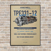 Thumbnail for TPE331-12 vertical canvas print - framed - beige background