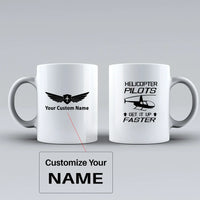 Thumbnail for Helicopter Pilots Get It Up Faster Ceramic White aviation design on ceramic mug, premium ceramic with glazed finish.