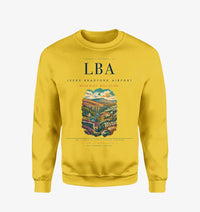 Thumbnail for Leeds Bradford Airport (LBA) design on yellow sweatshirt