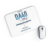 Thumbnail for Diamond DA40 design on white rectangle mouse pad
