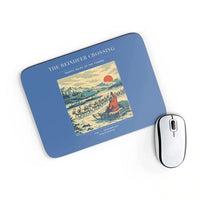 Thumbnail for VINTAGE G4350 - The Reindeer Crossing - Designed Mouse Pads design on blue rectangle