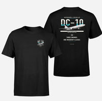 Thumbnail for McDonnell Douglas DC-10 design on black double-side t-shirt, double-side print