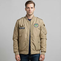 Thumbnail for Tactical & aviation design printed on padded shell with classic pilot styling pilot jacket.