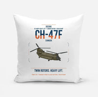 Thumbnail for Boeing CH-47F Chinook design on white pillow