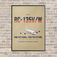 Thumbnail for RC-135V W Rivet Joint vertical canvas print - framed - beige background