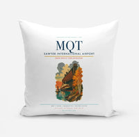 Thumbnail for Sawyer International Airport (MQT) design on white pillow