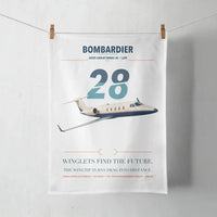 Thumbnail for Bombardier Learjet 28 design on white towel
