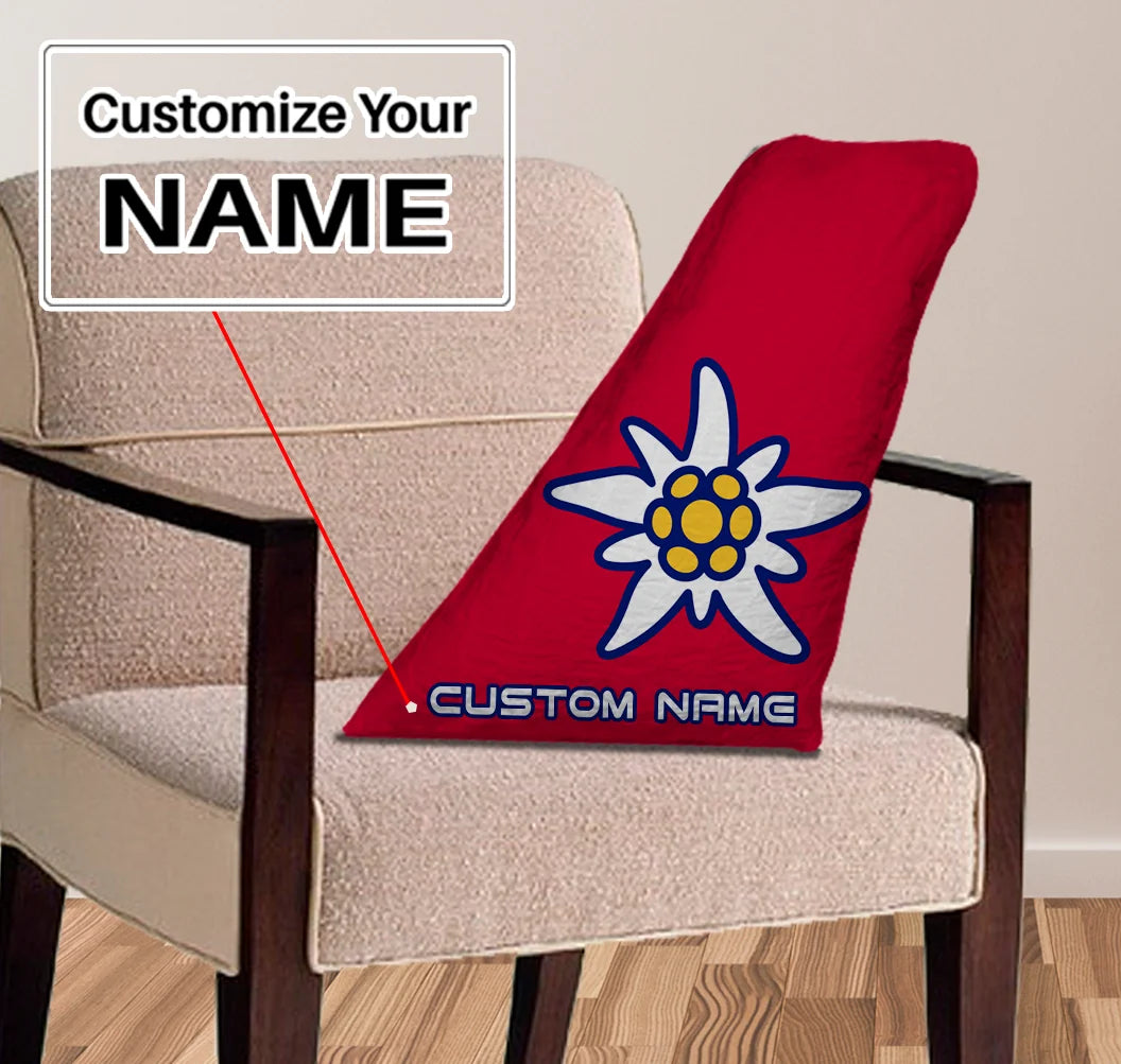 Edelweiss Air Airlines Aircraft Tail pillow with custom name