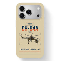 Thumbnail for Sikorsky CH-54A Tarhe design on beige magsafe iphone case, for iPhone 17 Pro