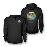 Thumbnail for SOPOT - Badge - Zipped Hoodie - Black